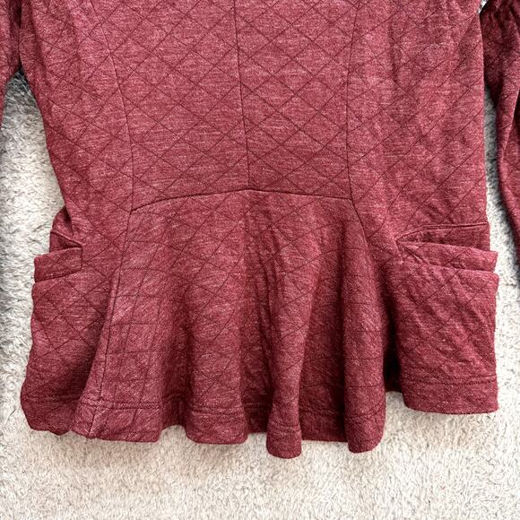 Anthropologie Dolan Left Coast XS Burgundy Lightweight Jacket Zip Front Pockets - Picture 6 of 10